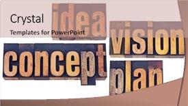  Presentation with vision - Audience pleasing slides consisting of plan word abstract - a collage backdrop and a coral colored foreground