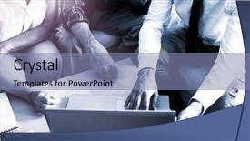  Presentation with financial planning - Cool new slides with plan year - senior couple planning their investments backdrop and a seafoam green colored foreground