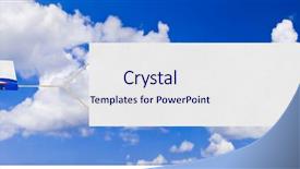  Presentation with airplane - Audience pleasing presentation theme consisting of rc plane - flying airplane and banner backdrop and a sky blue colored foreground