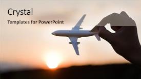  Presentation with plane - Slide set consisting of plane at sunset background and a lemonade colored foreground