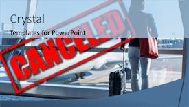  Presentation with airline industry - PPT layouts with plane-business-travel-and-flight background and a light blue colored foreground