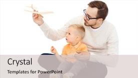  Presentation with childhood - Amazing PPT layouts having plane children - family childhood fatherhood leisure backdrop and a lemonade colored foreground