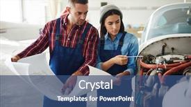  Presentation with aircraft engineers - Amazing presentation having plane construction checking with blueprint backdrop and a ocean colored foreground