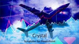  Presentation with stop violence against children - Presentation design featuring plane dark blue - 3d image of airplane background and a light blue colored foreground