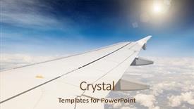  Presentation with in flight - Colorful theme enhanced with plane dark blue - high flight backdrop and a lemonade colored foreground