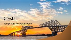  Presentation with tokyo - Audience pleasing PPT theme consisting of plane dark blue - panorama tokyo landmark tokyo gate backdrop and a  colored foreground