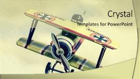  Presentation with blue plain - Theme enhanced with plane dark blue - retro tin toy plain background and a soft green colored foreground