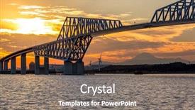  Presentation with tokyo - Cool new theme with plane dark blue - tokyo landmark tokyo gate bridge backdrop and a gray colored foreground