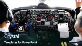  Presentation with cockpit - Amazing PPT layouts having plane during mountain-flight backdrop and a wine colored foreground