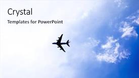  Presentation with plane - Colorful slide set enhanced with plane in the bright sky backdrop and a  colored foreground