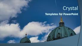  Presentation with church blue - Slide deck with plane-on-blue-sky-flying background and a ocean colored foreground