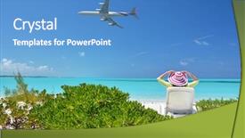  Presentation with bahamas - Amazing presentation having plane pink - girl in a striped hat backdrop and a  colored foreground