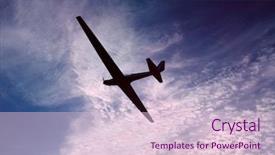  Presentation with pink sky - Slides enhanced with plane pink - glider against a beautiful sky background and a lemonade colored foreground