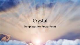  Presentation with light rays - PPT theme with plane pink - rays of light background and a lemonade colored foreground