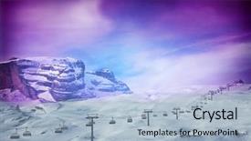  Presentation with pink sky - PPT layouts enhanced with plane pink - ski lift with amazing purple background and a light blue colored foreground