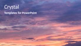  Presentation with pink sky - Amazing slides having plane pink - sunset cloud and sky backdrop and a ocean colored foreground