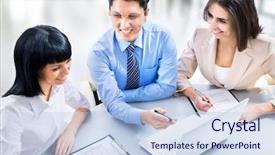  Presentation with team work - Beautiful presentation design featuring planejamento financeiro - business team of four plan backdrop and a light blue colored foreground