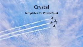  Presentation with air - PPT layouts featuring planes on air parade show background and a light blue colored foreground