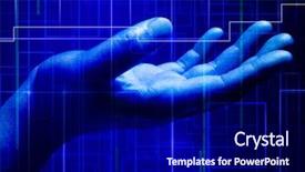  Presentation with information technologies - Slide set having cyber planet earth - abstract business and information technologies background and a navy blue colored foreground