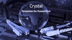  Presentation with earth planet globe - PPT layouts featuring binary planet - abstract computer with technology earth background and a navy blue colored foreground