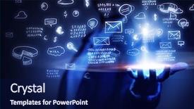  Presentation with global - Slide deck consisting of binary planet - global technologies in use background and a  colored foreground