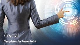  Presentation with binary - Amazing theme having binary planet - rear view of businesswoman backdrop and a ocean colored foreground