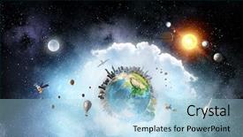  Presentation with world - Slides having planet earth - our unique world mixed media background and a light blue colored foreground