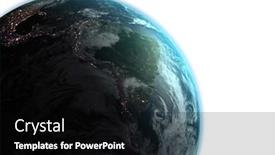  Presentation with earth - Presentation design with planet-earth-against-white-background background and a black colored foreground