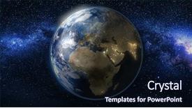  Presentation with stars universe - Slide deck enhanced with planet earth in black background and a wine colored foreground