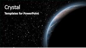  Presentation with earth - Cool new presentation theme with planet earth in space backdrop and a black colored foreground