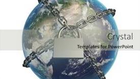  Presentation with lockdown - Audience pleasing slides consisting of planet-earth-locked-with-chain backdrop and a light gray colored foreground