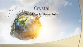  Presentation with earth - PPT theme with planet-earth-model-with-city background and a light gray colored foreground