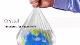  Presentation with flood - Presentation consisting of planet-earth-sphere-on-full background and a sky blue colored foreground