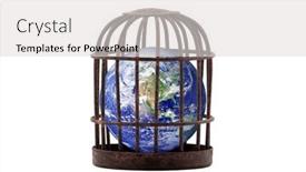  Presentation with old photo - Beautiful theme featuring planet-earth-trapped-in-old backdrop and a light gray colored foreground