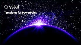  Presentation with shining light - Colorful slide set enhanced with planet earth with appearing sunbeam backdrop and a black colored foreground