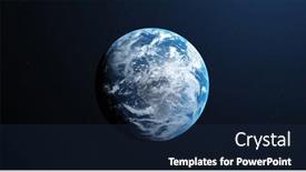  Presentation with earth science - Slides with planet-earth-with-clouds background and a navy blue colored foreground