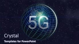  Presentation with universe - Beautiful PPT theme featuring planet-earth-with-inscription-5g backdrop and a wine colored foreground