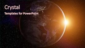  Presentation with nasa - Cool new slides with planet earth with rising sun backdrop and a wine colored foreground