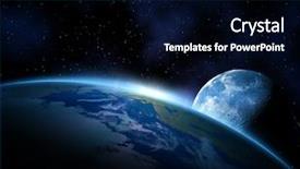  Presentation with moon - Slides with planet earth with sunrise background and a black colored foreground