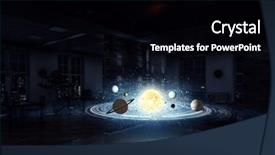  Presentation with mercury planet - Slide deck having planet mercury - science research laboratory mixed media background and a black colored foreground