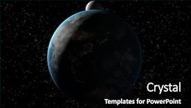 Presentation with moon - Presentation consisting of planet uranus - earth and moon background and a black colored foreground