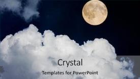  Presentation with night sky moon - PPT layouts with planetarium - full moon on night sky background and a light gray colored foreground