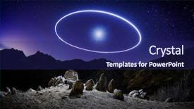  Presentation with planetarium - Presentation design consisting of planetarium - landscape by night in dobrogea background and a navy blue colored foreground