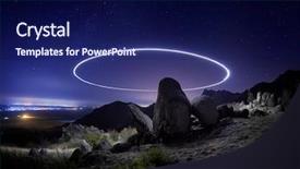  Presentation with planetarium - Colorful slide deck enhanced with planetarium - landscape by night in dobrogea backdrop and a navy blue colored foreground