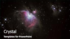  Presentation with planetarium - Colorful PPT theme enhanced with planetarium - m42 orion nebula situated backdrop and a black colored foreground