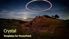  Presentation with planetarium - PPT layouts enhanced with planetarium - night landscape with the milky background and a wine colored foreground