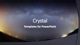  Presentation with planetarium - Audience pleasing slides consisting of planetarium - night landscape with the milky backdrop and a gray colored foreground