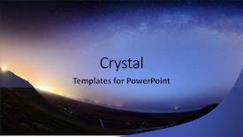  Presentation with planetarium - Presentation having planetarium - night landscape with the milky background and a light blue colored foreground