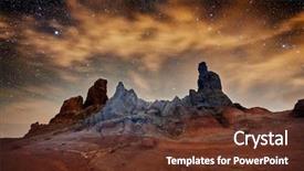  Presentation with planetarium - Presentation theme with planetarium - night sky with milky way background and a tawny brown colored foreground