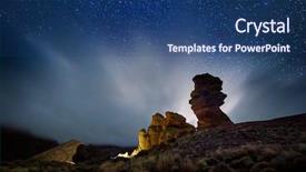  Presentation with astronomy night sky milky way - PPT layouts having planetarium - night sky with milky way background and a ocean colored foreground